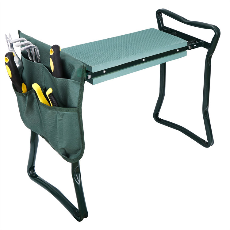 Складное сиденье Garden Kneeler с сумкой для инструментов