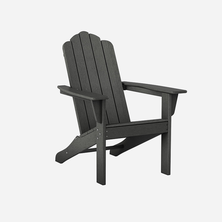 Открытый серый стул для патио Adirondack
