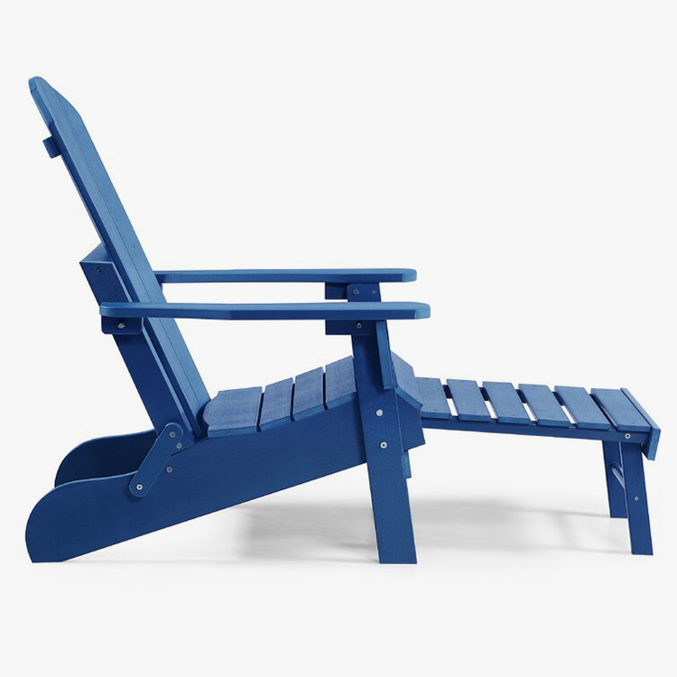 Складной стул Adirondack из смолы с оттоманкой